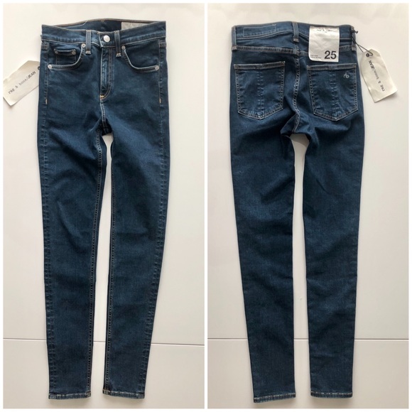 rag & bone High Rise Ankle Skinny Jeans Leggings - Picture 1 of 6